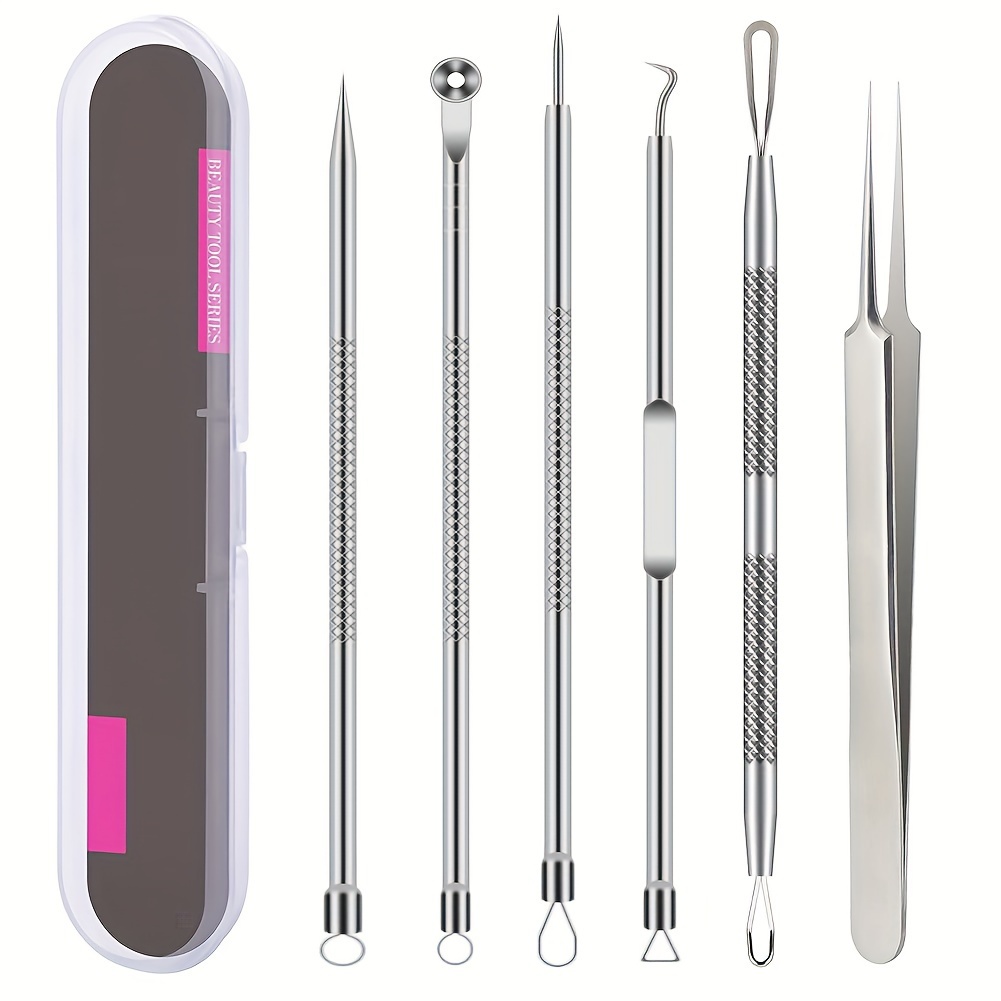 Luxury Skincare Acne - ​6Pcs Stainless Steel Blackhead Remover Tools