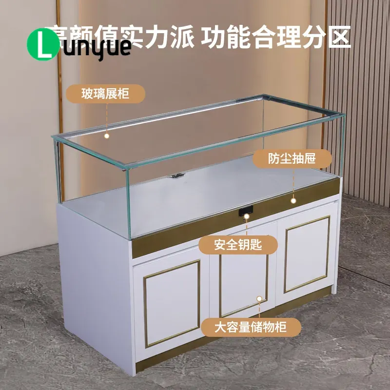 Wooden Display Cabinet for Des - Luxury Skincare Design ulasan dan harga