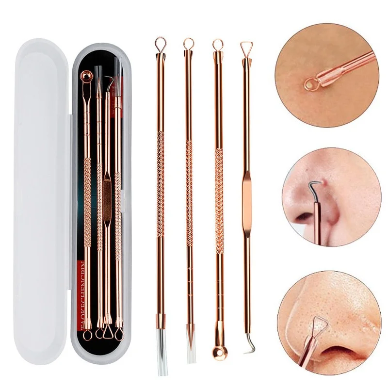 4pcs/set  Stainless Steel Blac - Luxury Skincare Acne ulasan dan harga