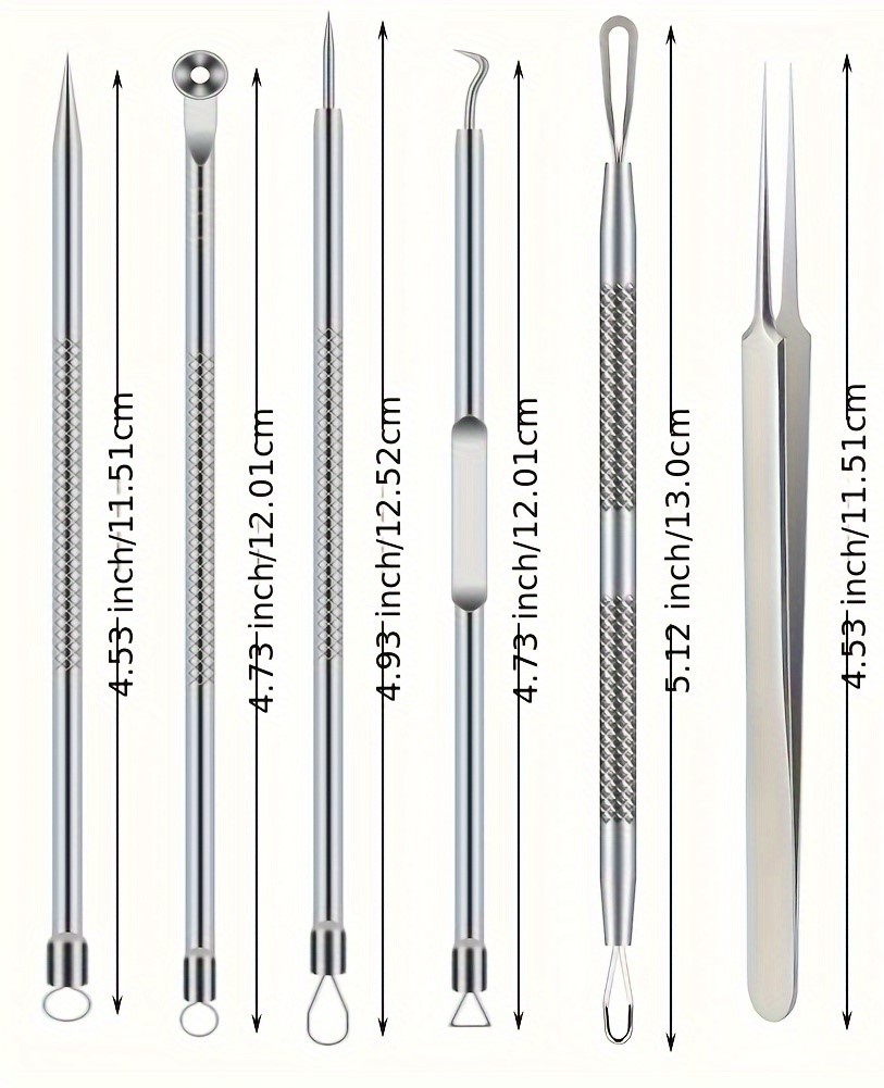 ​6Pcs Stainless Steel Blackhea - Luxury Skincare Acne ulasan dan harga
