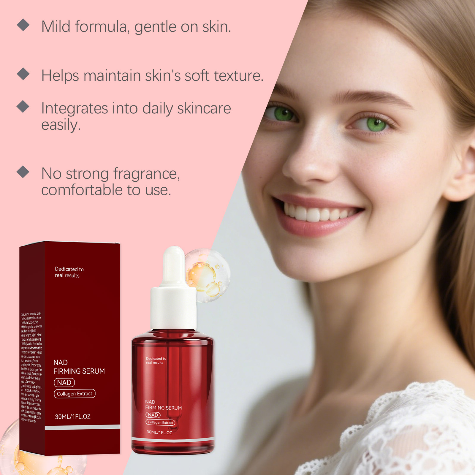 NAD+ Firming Facial Serum Coll - Peptide Complex Serum ulasan dan harga