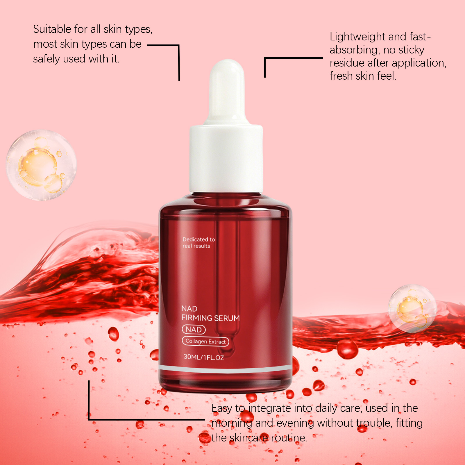 NAD+ Firming Facial Serum Coll - Peptide Complex Serum ulasan dan harga