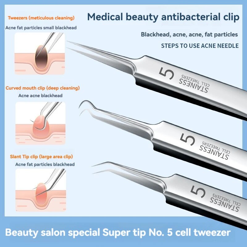 7pcs Stainless Steel Splinter  - Luxury Skincare Acne ulasan dan harga